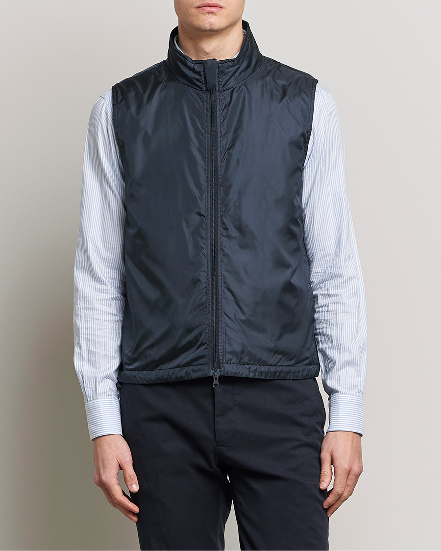 Homme | Gilets | Aspesi | Vernes Nylon Gilet Navy