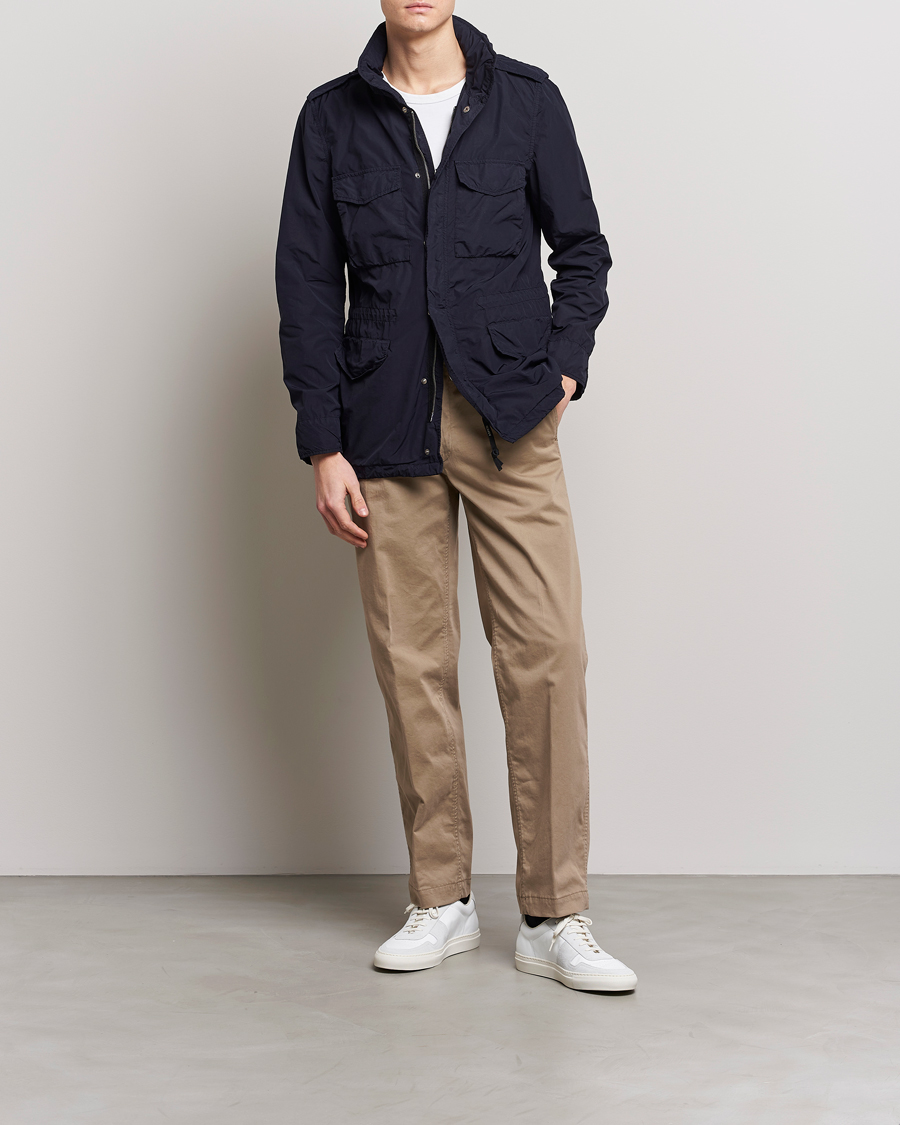 Heren | Jassen | Aspesi | Giubotto Garment Dyed Field Jacket Navy