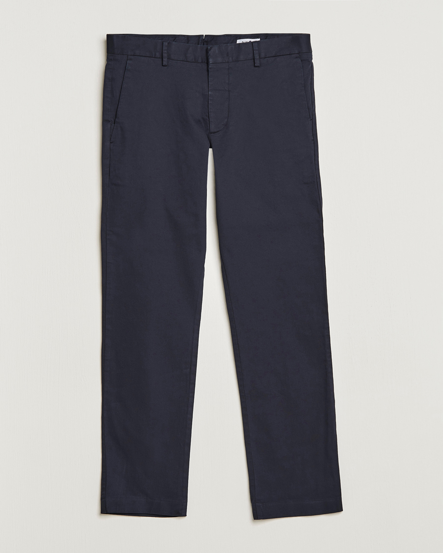 Heren | Broeken | NN07 | Theo Regular Fit Stretch Chinos Navy Blue