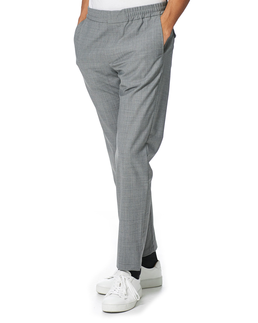 Homme | Pantalons | NN07 | Foss Drawstring Trousers Grey Melange