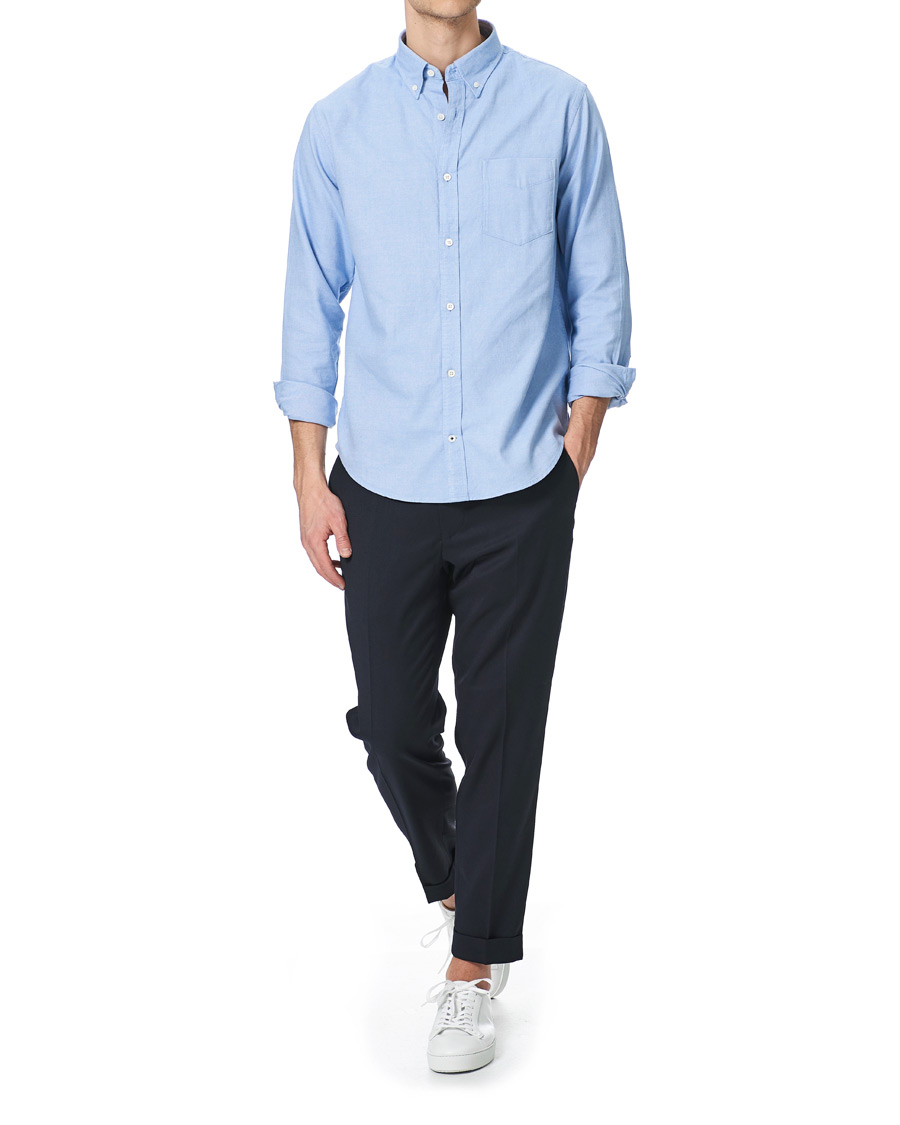 Homme | Chemises | NN07 | Levon Oxford/Cashmere Shirt Light Blue