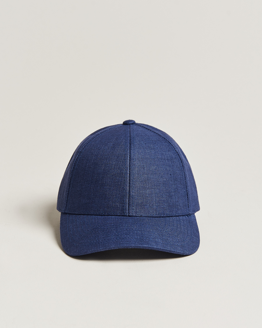 Heren | Hoeden en petten | Varsity Headwear | Linen Baseball Cap Oxford Blue