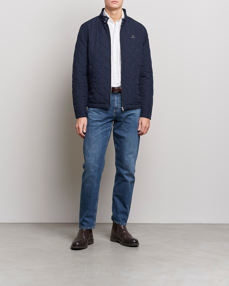 Homme | Manteaux Et Vestes | GANT | The Quilted Windcheater Evening Blue