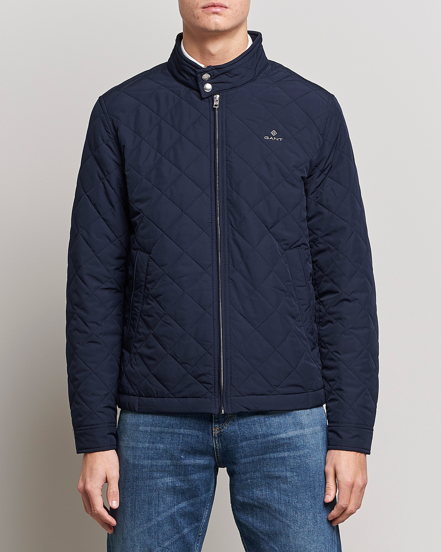Homme | Manteaux Et Vestes | GANT | The Quilted Windcheater Evening Blue
