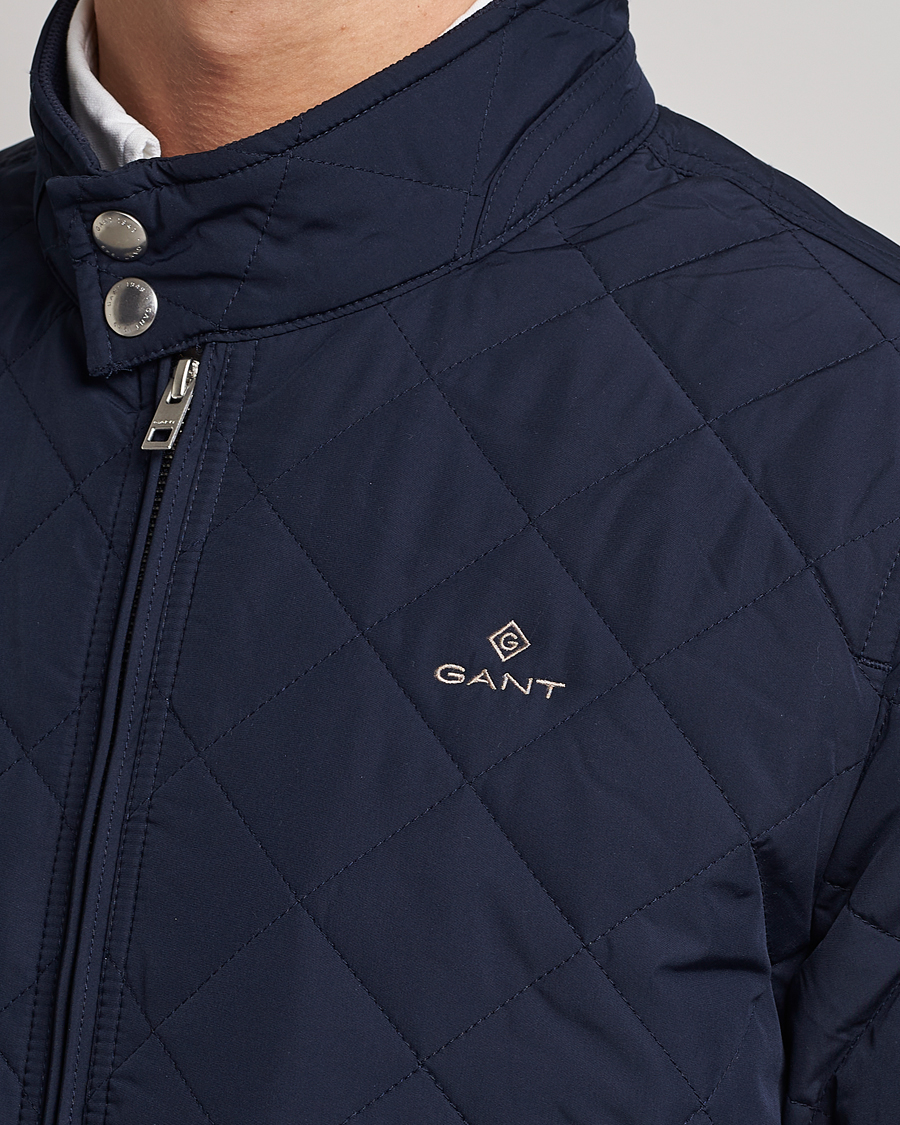 Homme | Manteaux Et Vestes | GANT | The Quilted Windcheater Evening Blue