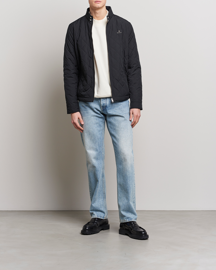 Heren | Jassen | GANT | The Quilted Windcheater Black