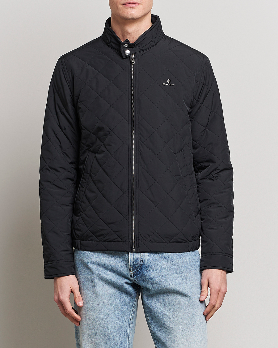 Heren | Jassen | GANT | The Quilted Windcheater Black