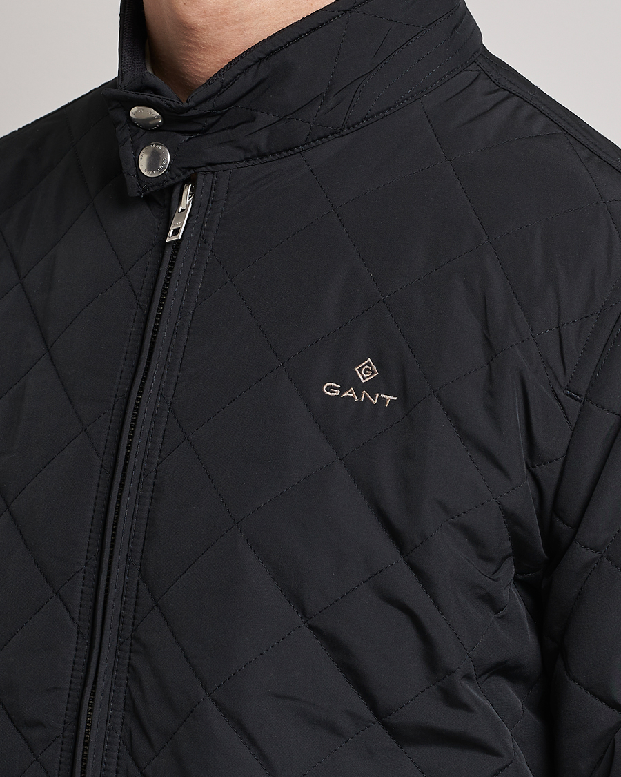 Heren | Jassen | GANT | The Quilted Windcheater Black