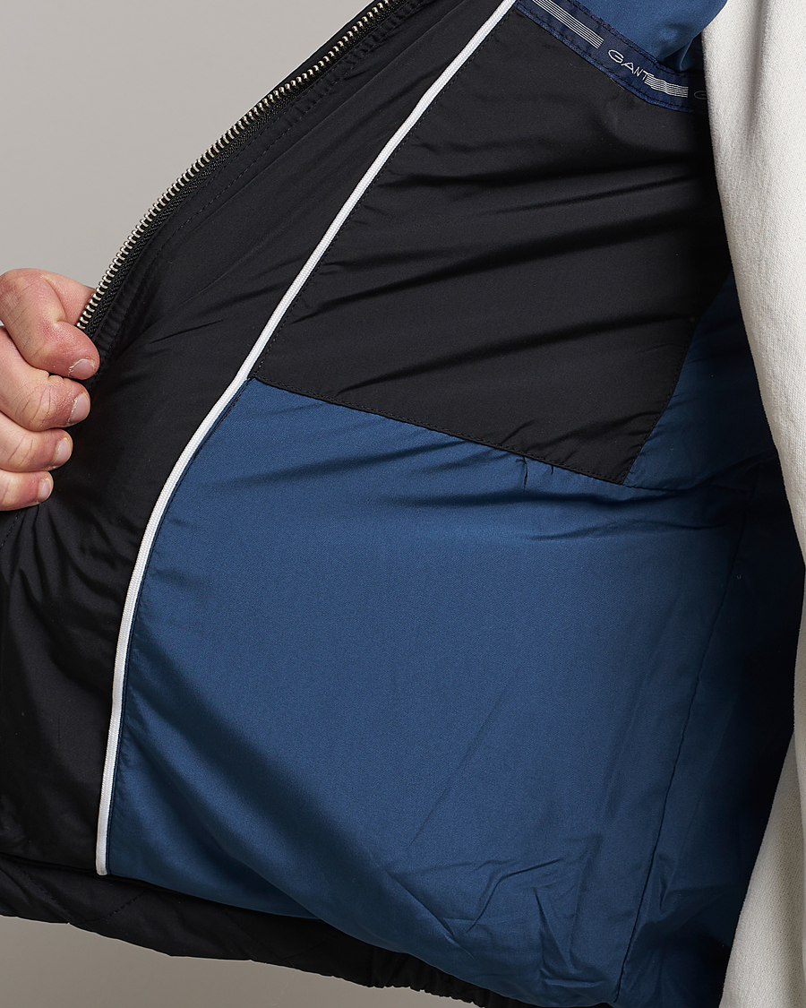 Heren | Jassen | GANT | The Quilted Windcheater Black