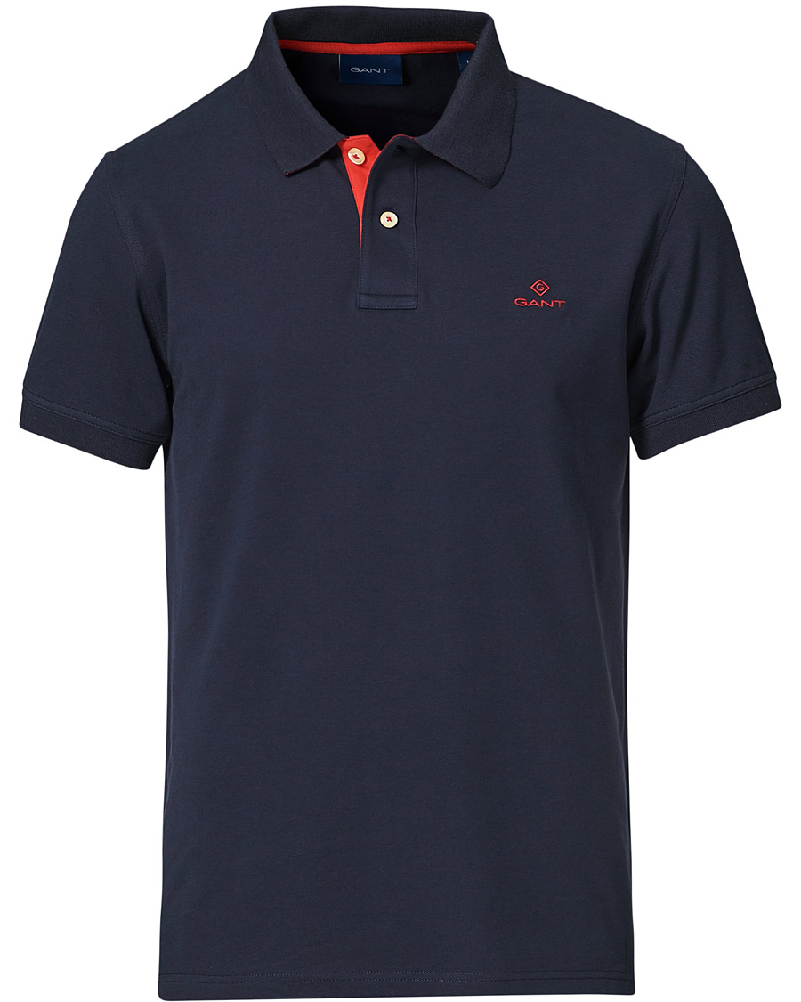 Homme | Polos | GANT | Contrast Collar Polo Evening Blue