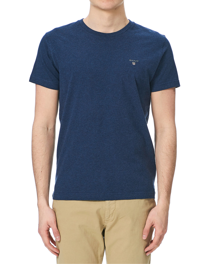 Heren | T-shirts | GANT | The Original Tee Marine Melange