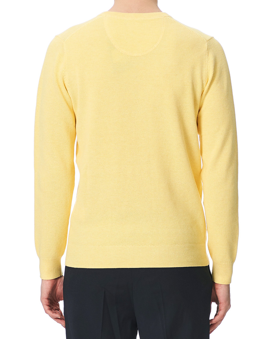 Homme | Pulls Et Tricots | GANT | Cotton Pique Crew Neck Sweater Brimstone Yellow