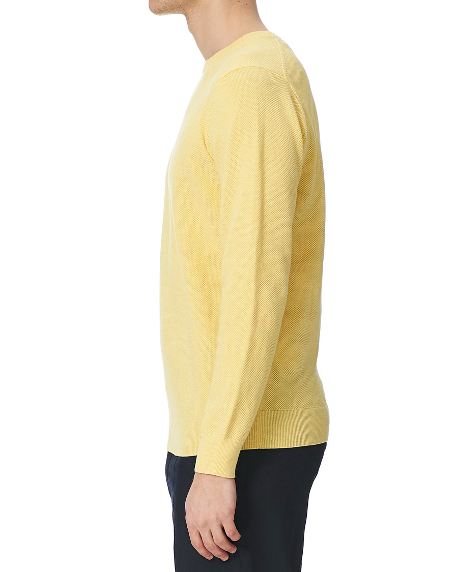 Homme | Pulls Et Tricots | GANT | Cotton Pique Crew Neck Sweater Brimstone Yellow