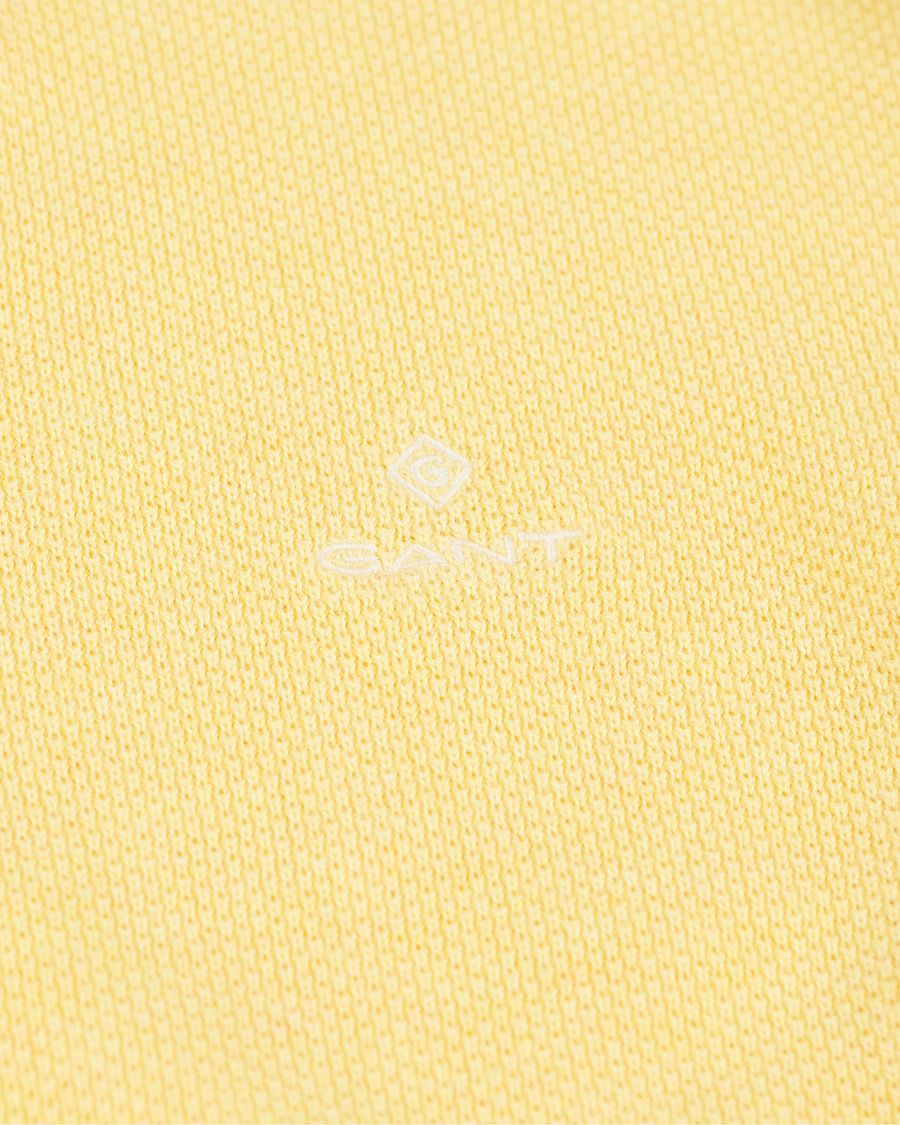 Homme | Pulls Et Tricots | GANT | Cotton Pique Crew Neck Sweater Brimstone Yellow
