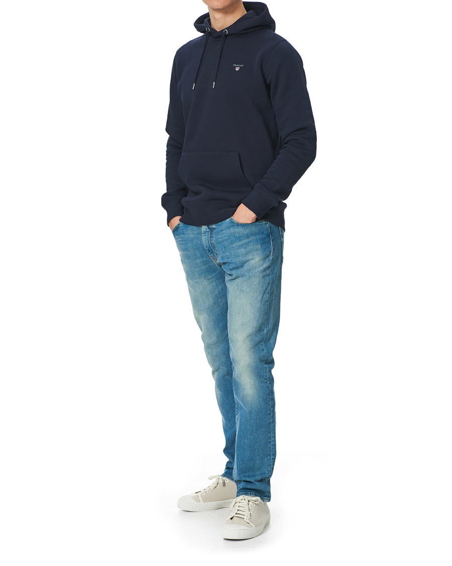 Heren | Truien | Gant | Original Shield Logo Hoodie Evening Blue