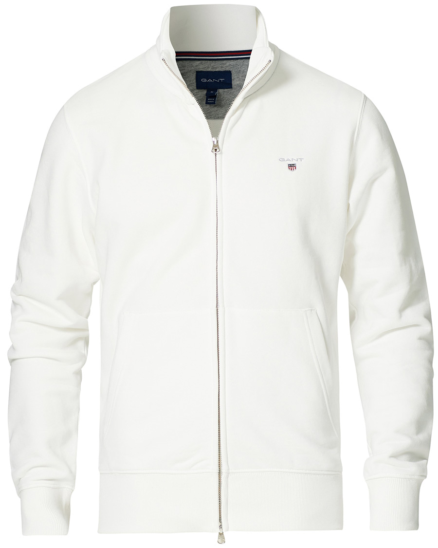 Homme | Pulls Et Tricots | GANT | Original Shield Logo Full-Zip Sweater Eggshell