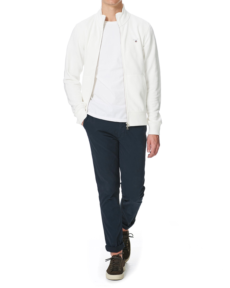 Homme | Pulls Et Tricots | GANT | Original Shield Logo Full-Zip Sweater Eggshell