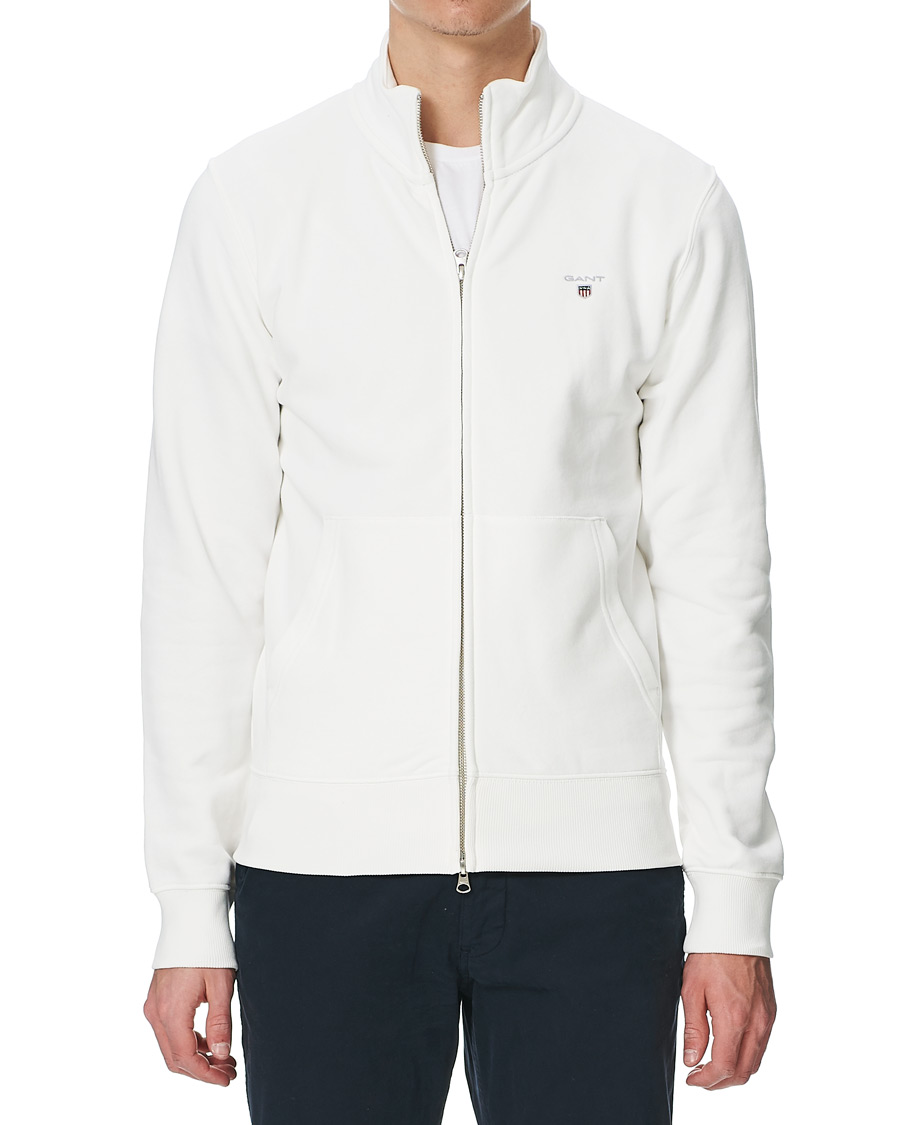 Homme | Pulls Et Tricots | GANT | Original Shield Logo Full-Zip Sweater Eggshell