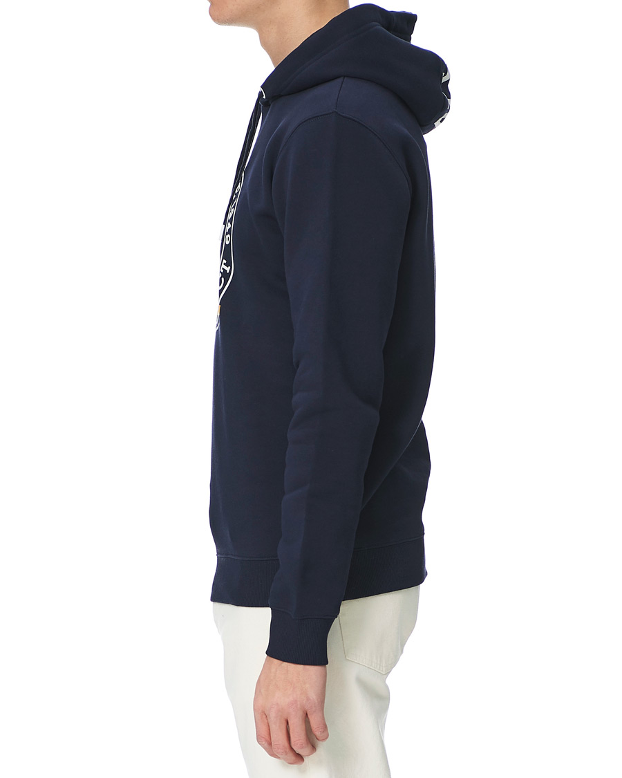 Homme | Pulls Et Tricots | GANT | Nautical Logo Hoodie Evening Blue