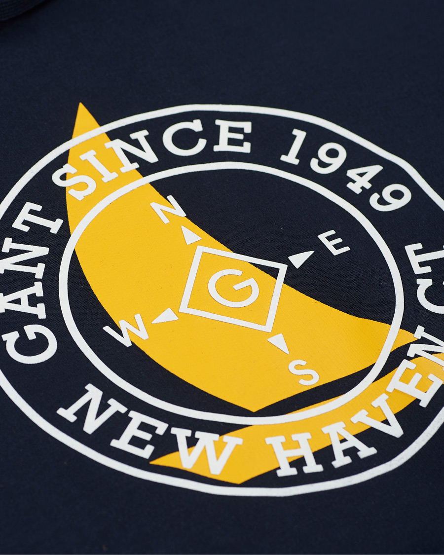Homme | Pulls Et Tricots | GANT | Nautical Logo Hoodie Evening Blue