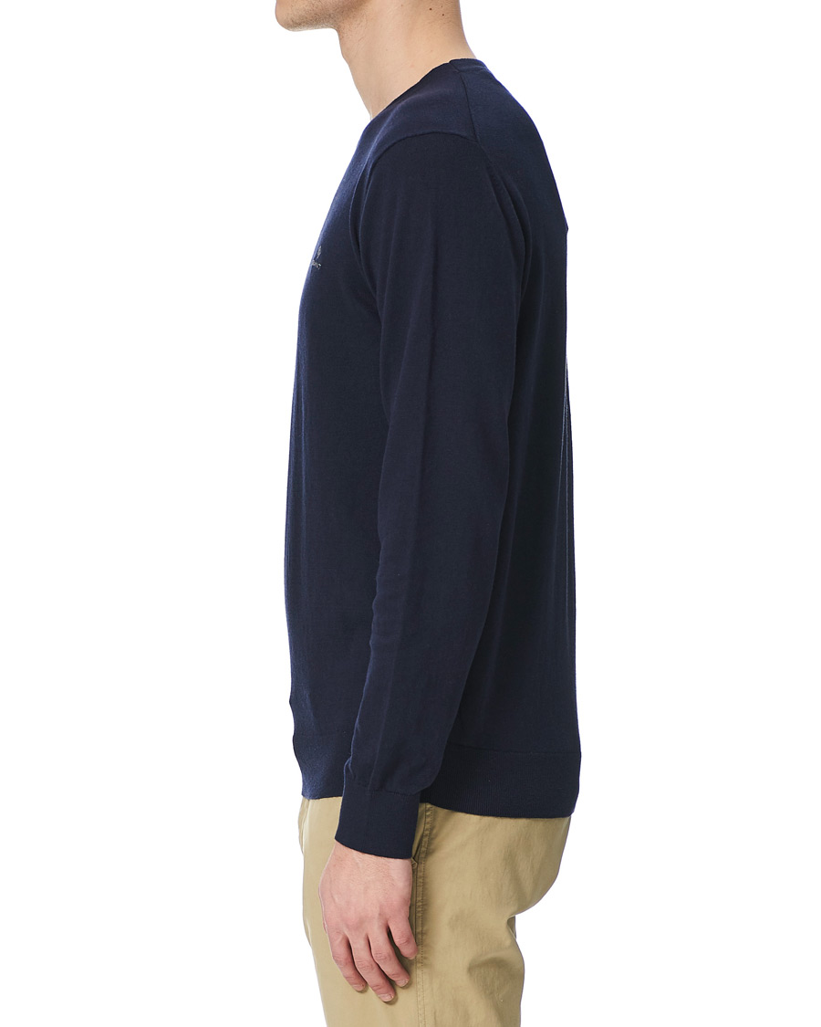 Homme | Pulls Et Tricots | GANT | Cotton/Cashmere Crew Neck Pullover Evening Blue