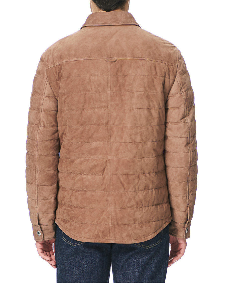 Homme | Manteaux Et Vestes | Brunello Cucinelli | Quilted Leather Jacket Brown Suede