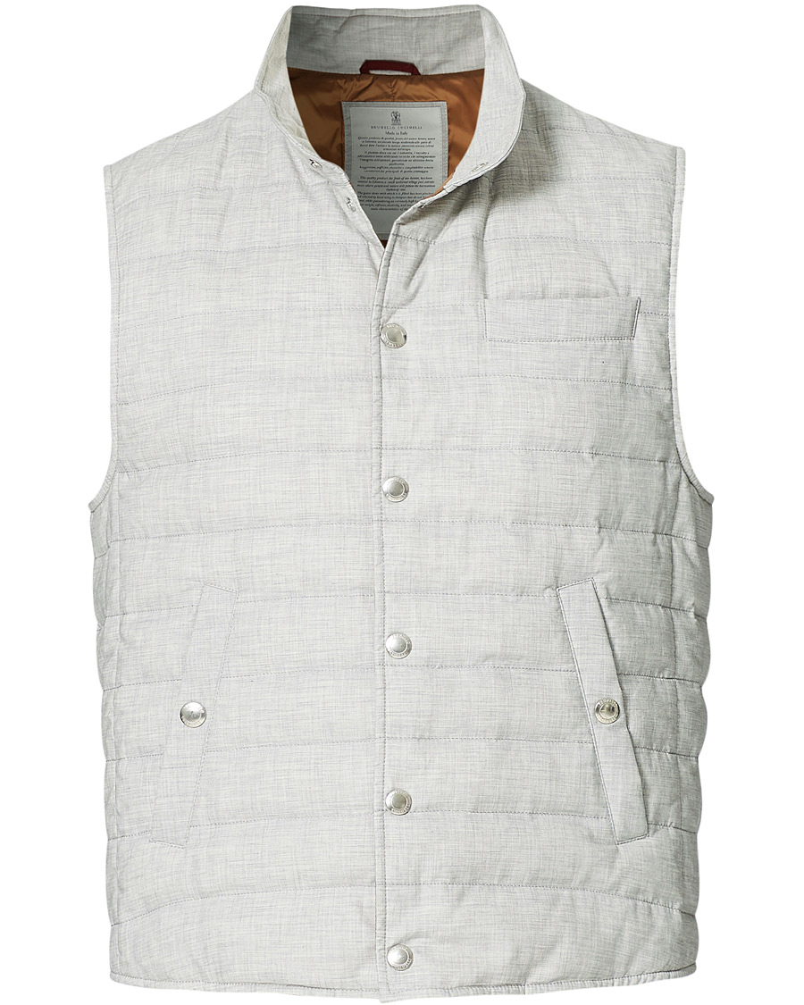 Homme | Manteaux Et Vestes | Brunello Cucinelli | Padded Gilet Grey Melange