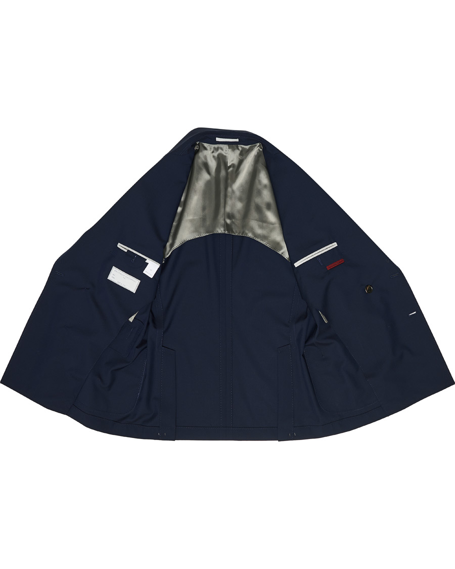 Homme | Blazers | Brunello Cucinelli | Super 120s Wool Double Breasted Blazer Navy
