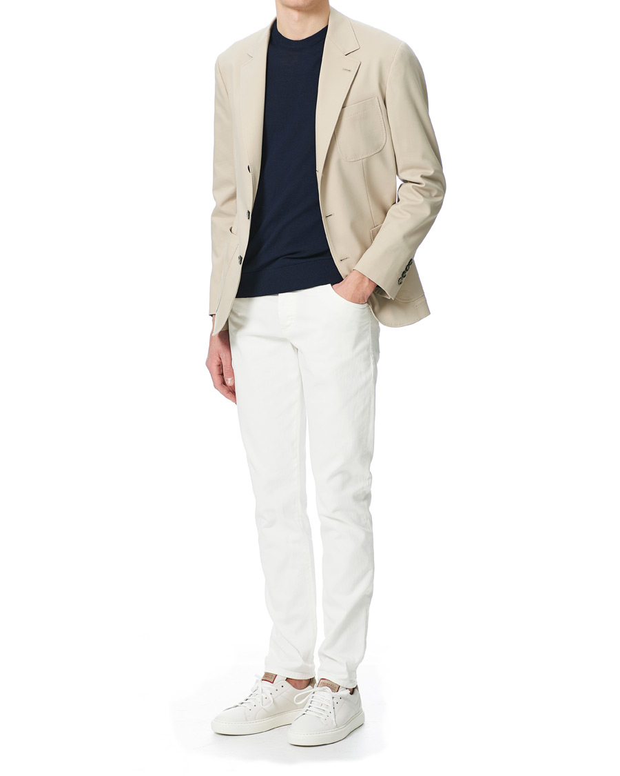 Homme | Blazers | Brunello Cucinelli | Cotton Gabardine Patch Pocket Blazer Sand