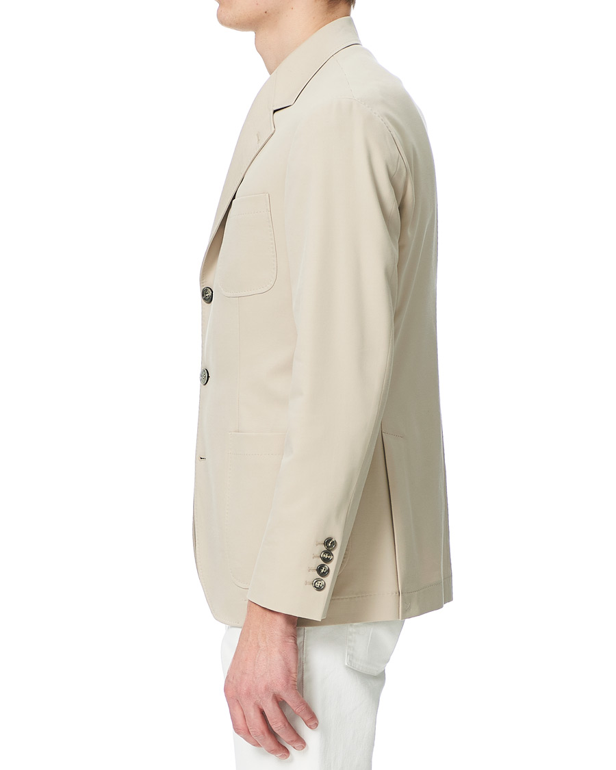 Homme | Blazers | Brunello Cucinelli | Cotton Gabardine Patch Pocket Blazer Sand