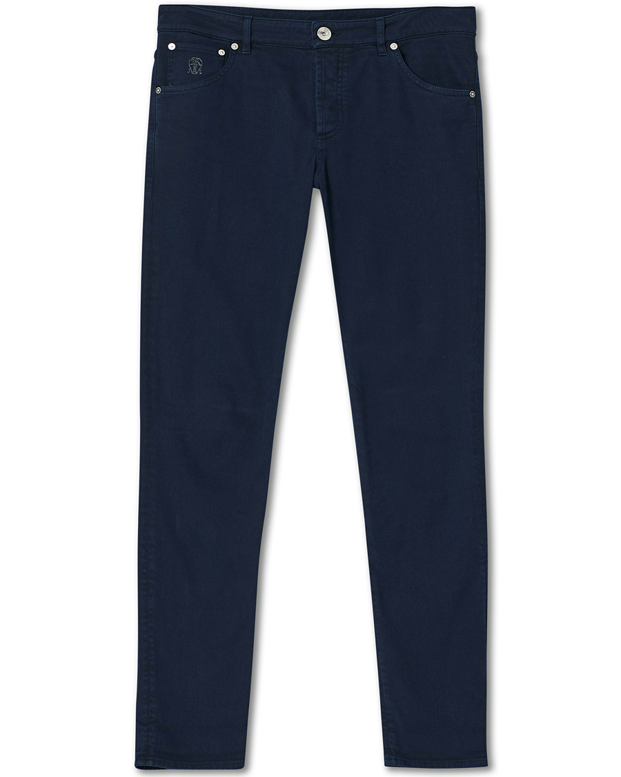 Homme | Pantalons | Brunello Cucinelli | Slim Fit 5-Pocket Twill Pants Navy