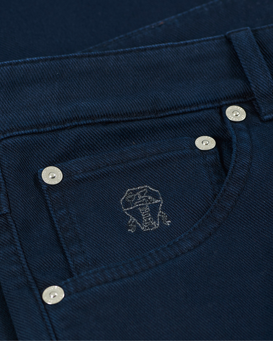 Homme | Pantalons | Brunello Cucinelli | Slim Fit 5-Pocket Twill Pants Navy