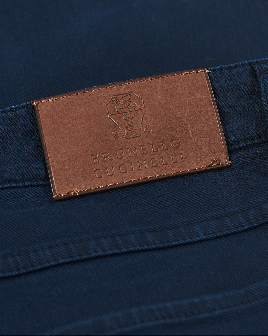 Homme | Pantalons | Brunello Cucinelli | Slim Fit 5-Pocket Twill Pants Navy