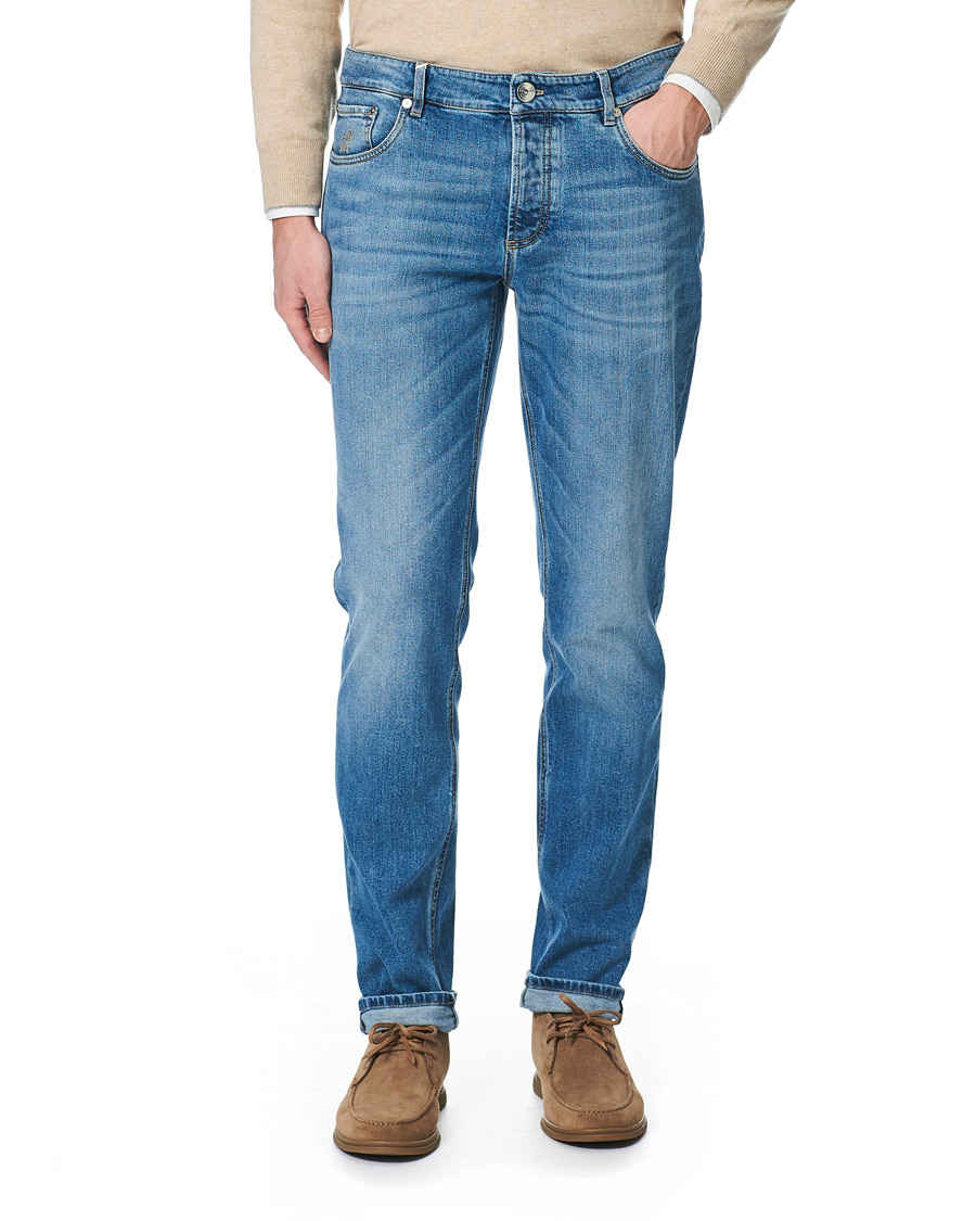 Homme | Jeans | Brunello Cucinelli | Slim Fit Jeans Light Wash