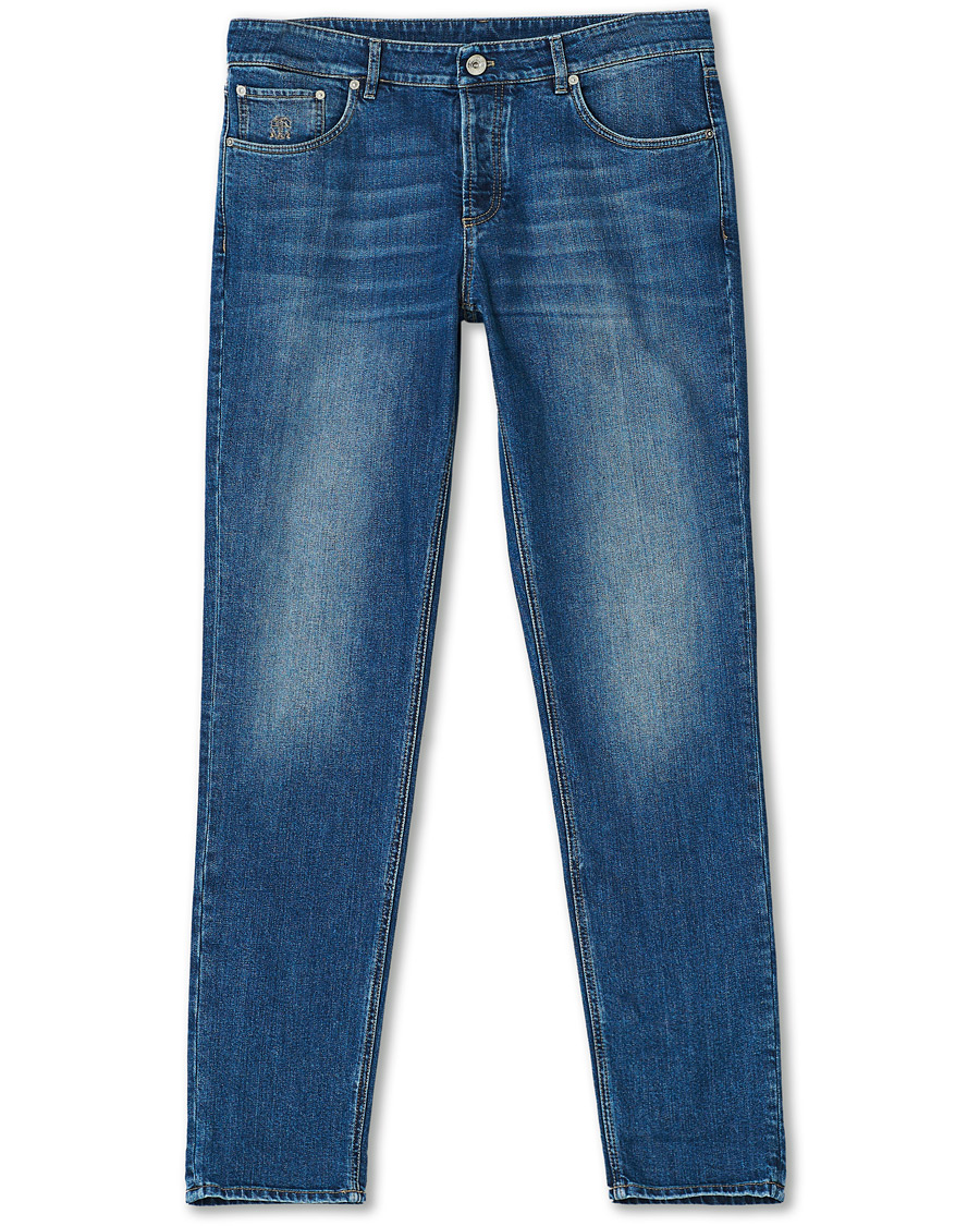 Homme | Jeans | Brunello Cucinelli | Slim Fit Jeans Medium Wash