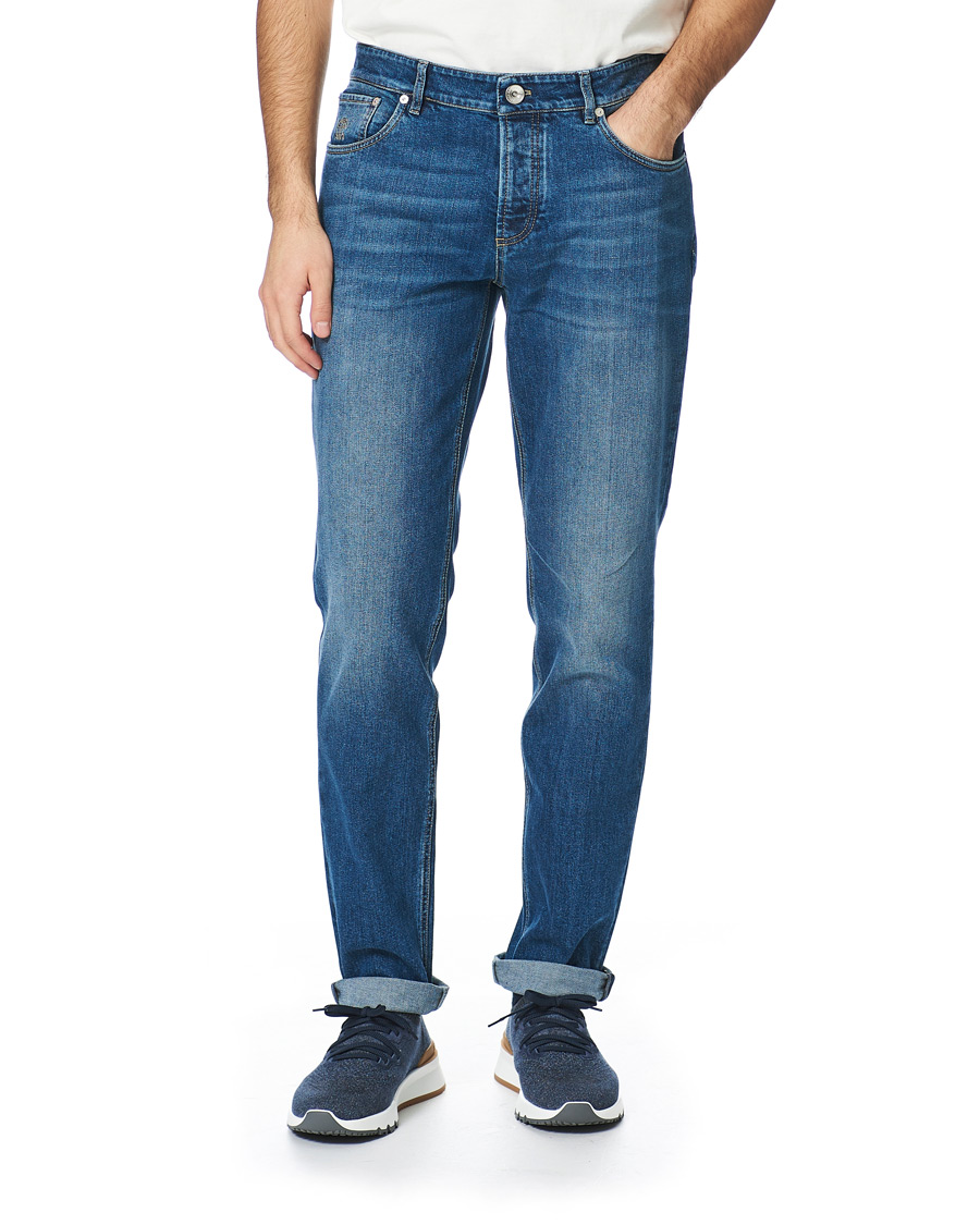 Homme | Jeans | Brunello Cucinelli | Slim Fit Jeans Medium Wash