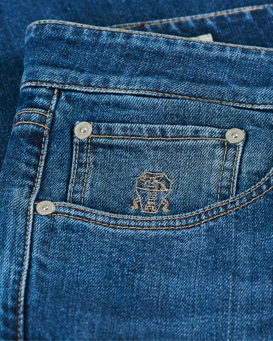 Homme | Jeans | Brunello Cucinelli | Slim Fit Jeans Medium Wash