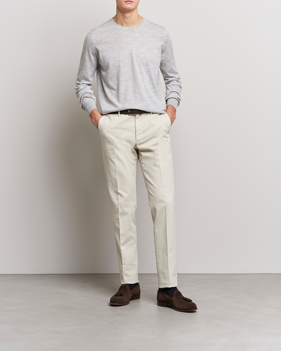 Homme | Pulls Et Tricots | Brunello Cucinelli | Cashmere/Wool Crew Neck Sweater Light Grey