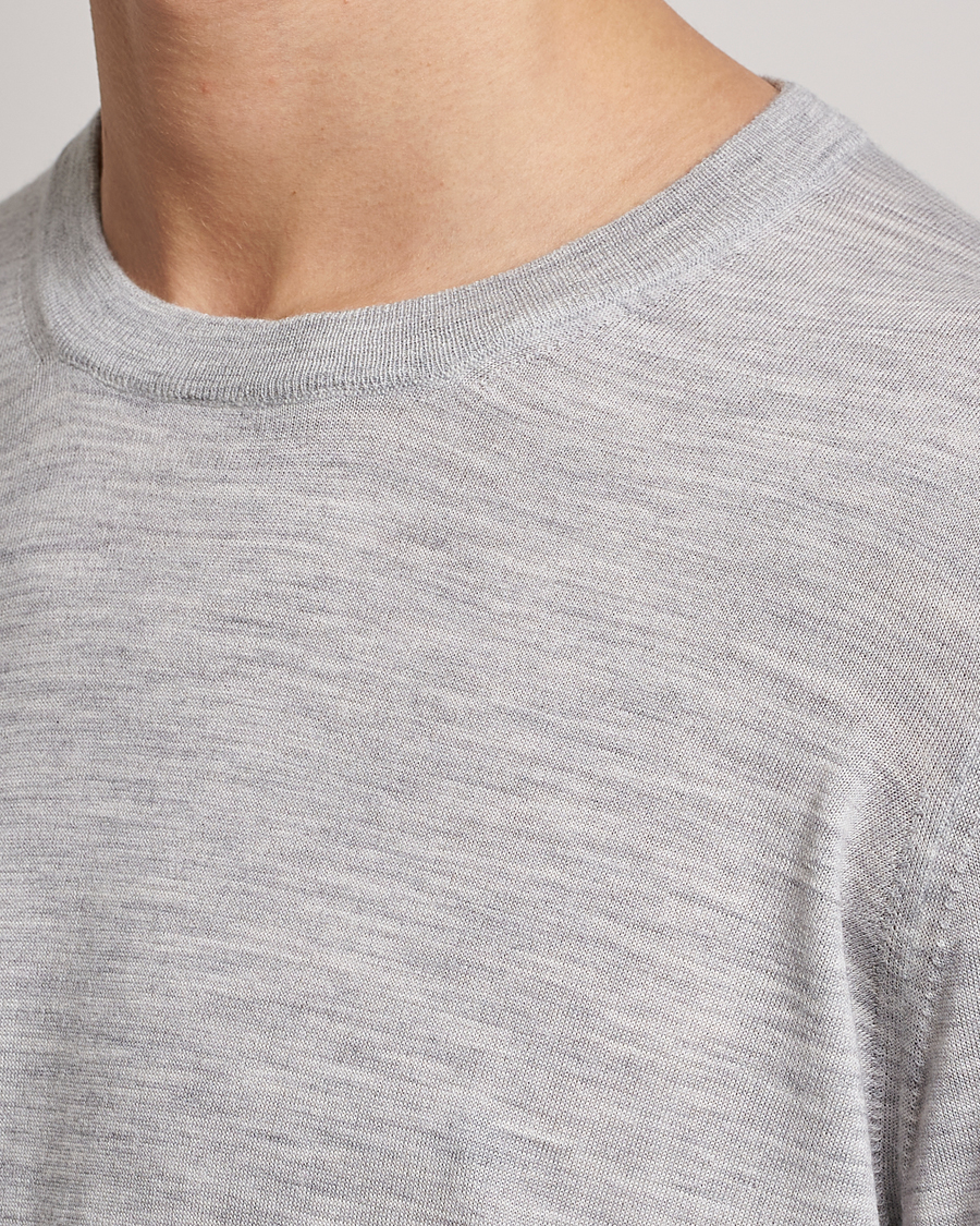 Homme | Pulls Et Tricots | Brunello Cucinelli | Cashmere/Wool Crew Neck Sweater Light Grey