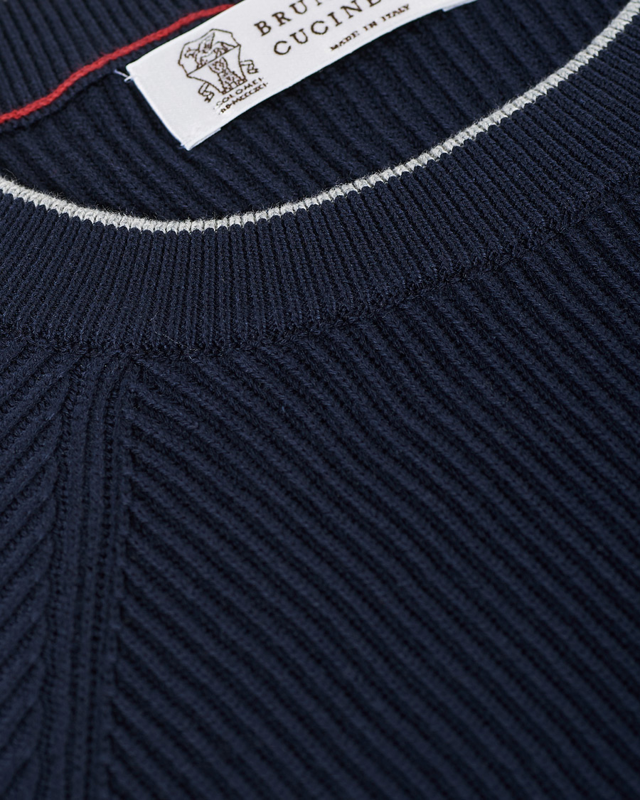 Homme | Pulls Et Tricots | Brunello Cucinelli | Rib Stitch Navy