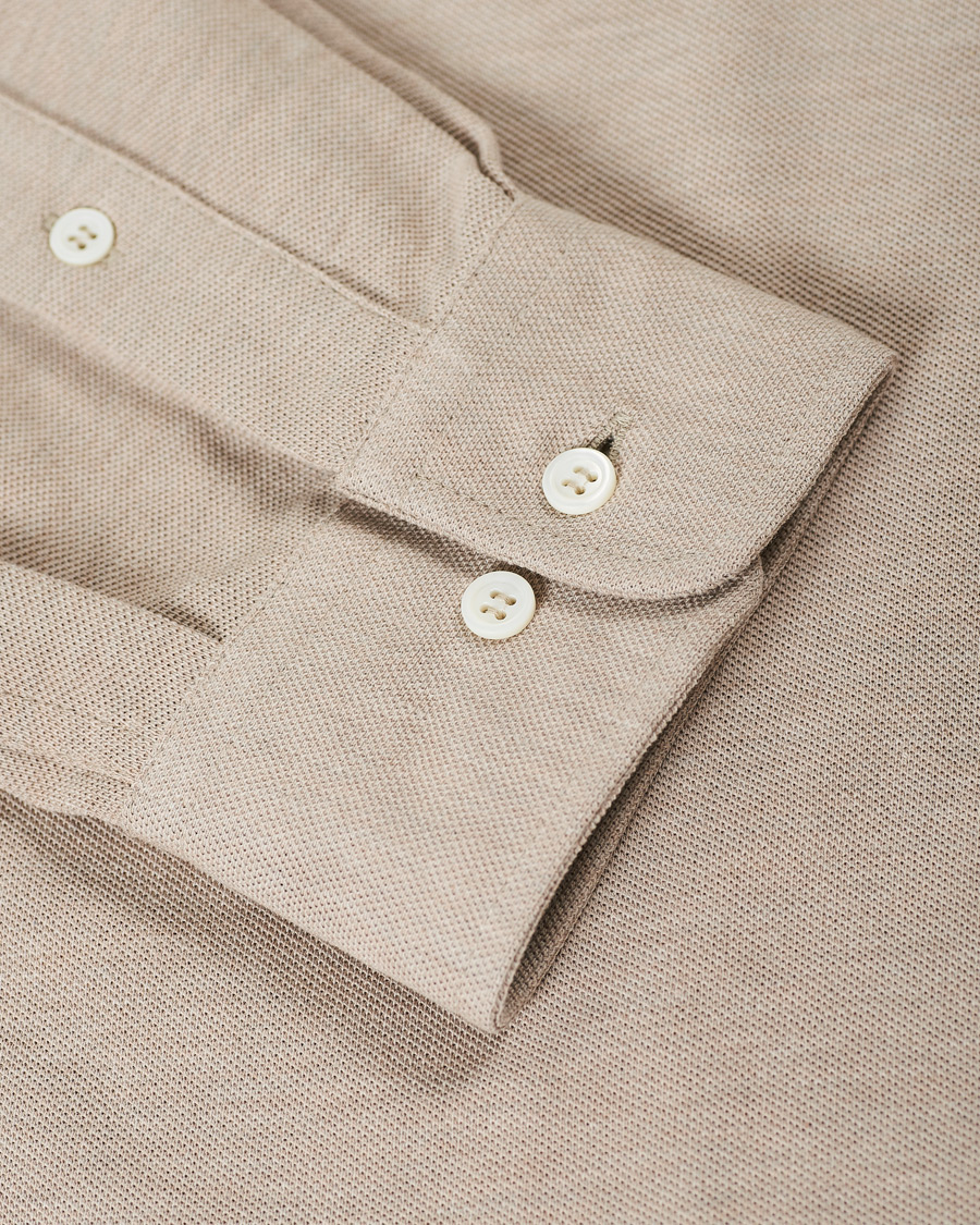 Homme | Chemises | Brunello Cucinelli | Jersey Double Pocket Shirt Beige