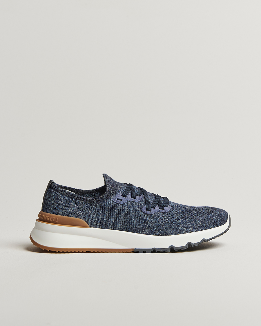 Heren | Brunello Cucinelli Mesh Running Sneakers Dark Blue | Brunello Cucinelli | Mesh Running Sneakers Dark Blue