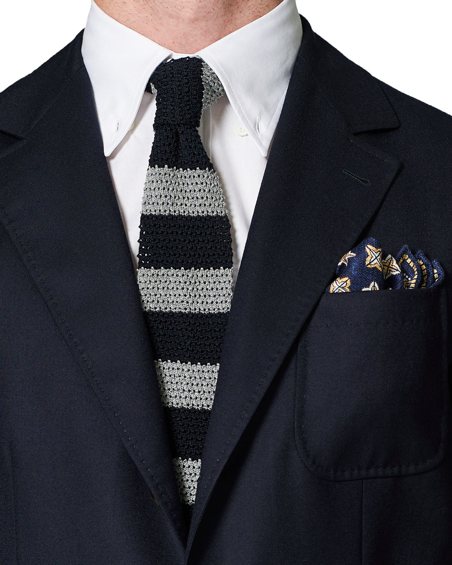 Homme | Brunello Cucinelli Dotted Pocket Square Blue | Brunello Cucinelli | Dotted Pocket Square Blue