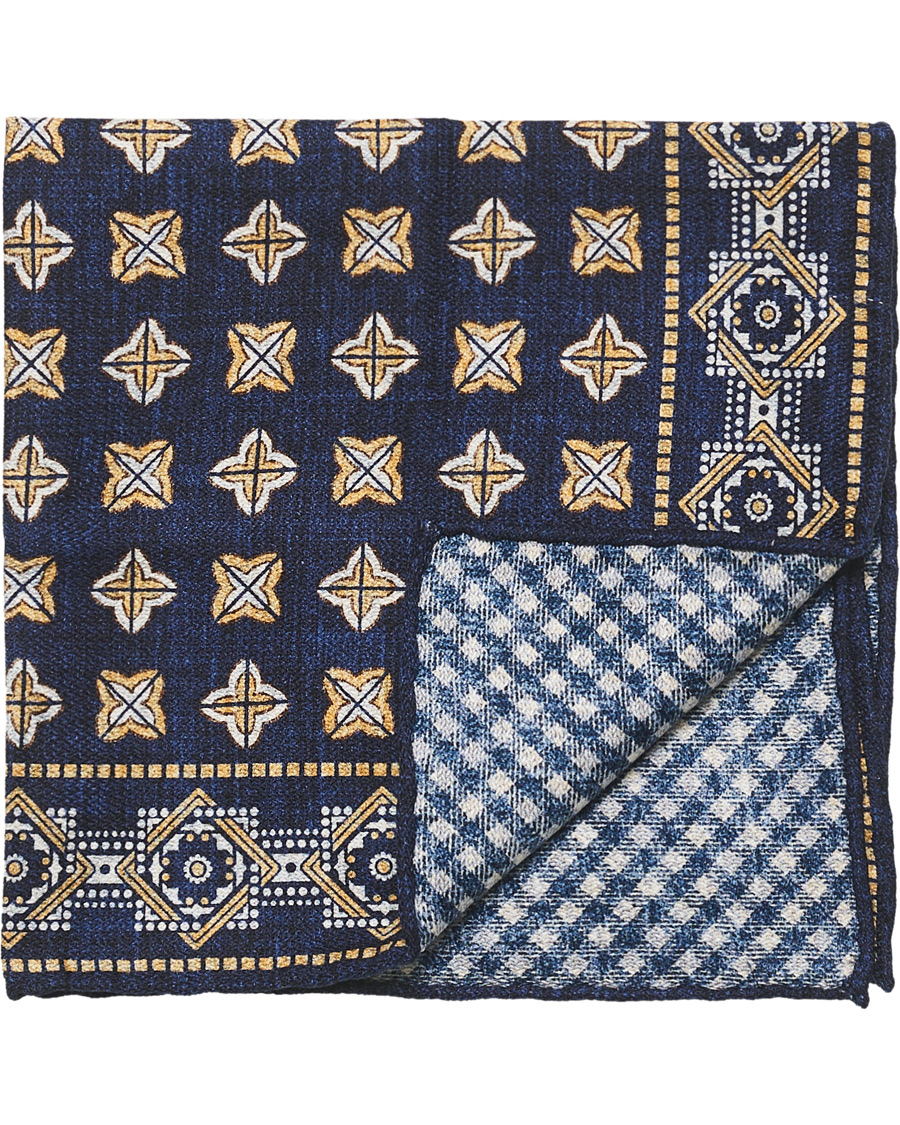 Homme | Brunello Cucinelli Dotted Pocket Square Blue | Brunello Cucinelli | Dotted Pocket Square Blue