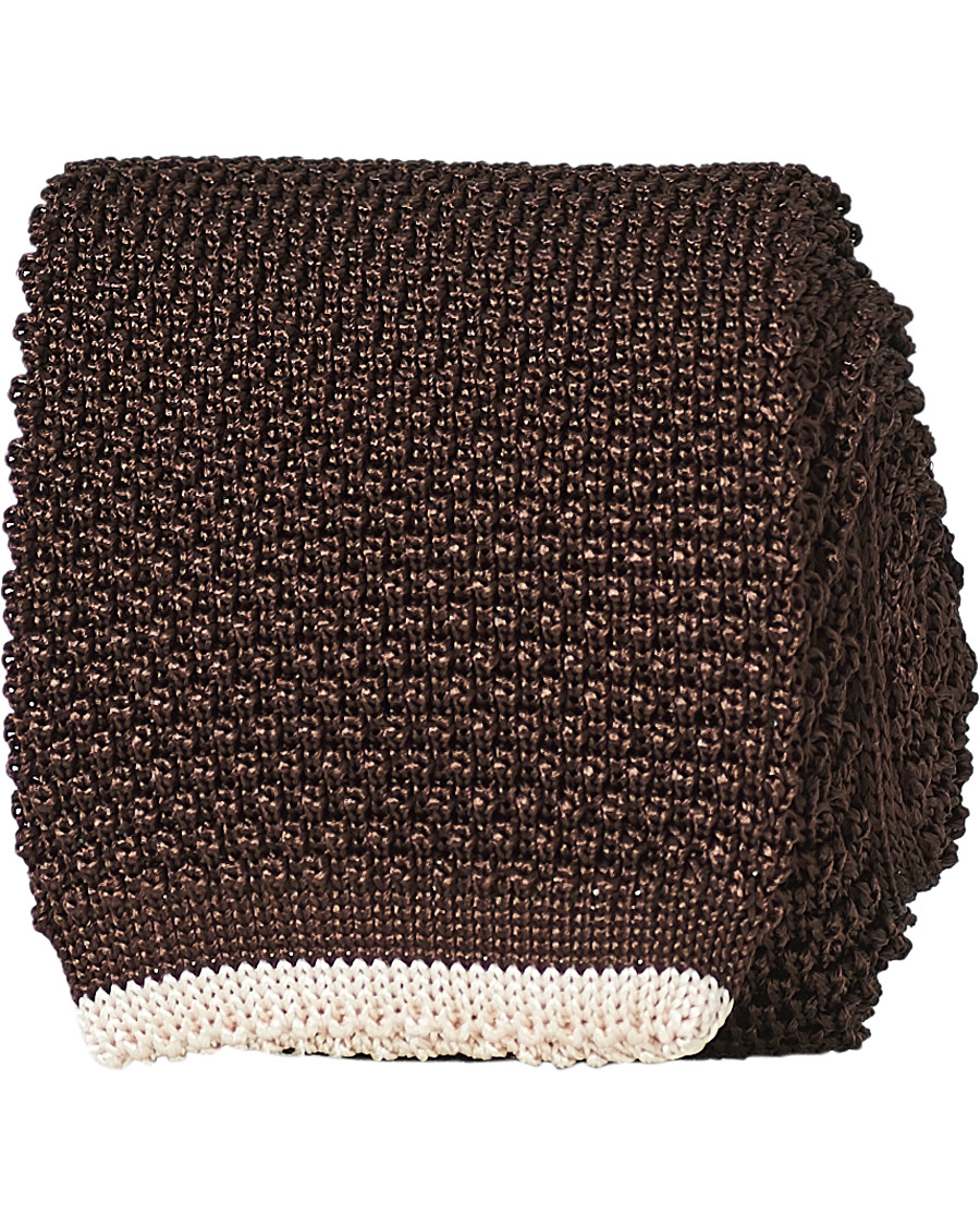 Homme | Brunello Cucinelli Knitted Tie Brown | Brunello Cucinelli | Knitted Tie Brown