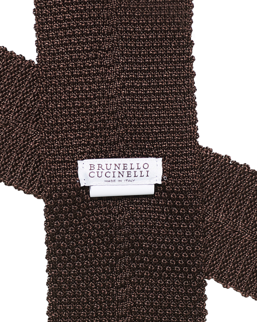 Homme | Brunello Cucinelli Knitted Tie Brown | Brunello Cucinelli | Knitted Tie Brown