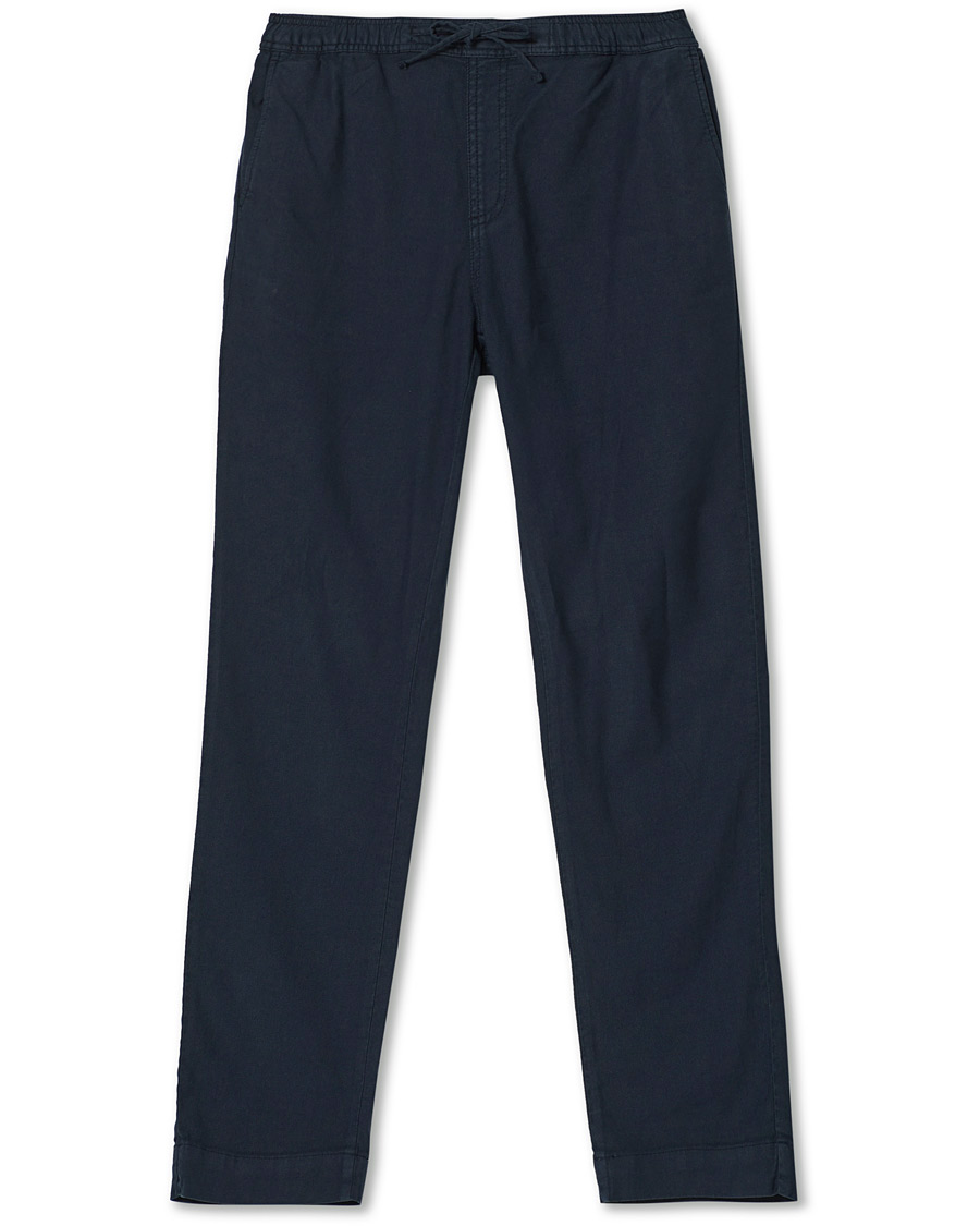 Heren | Broeken | Morris | Winward Linen Drawstring Pants Blue