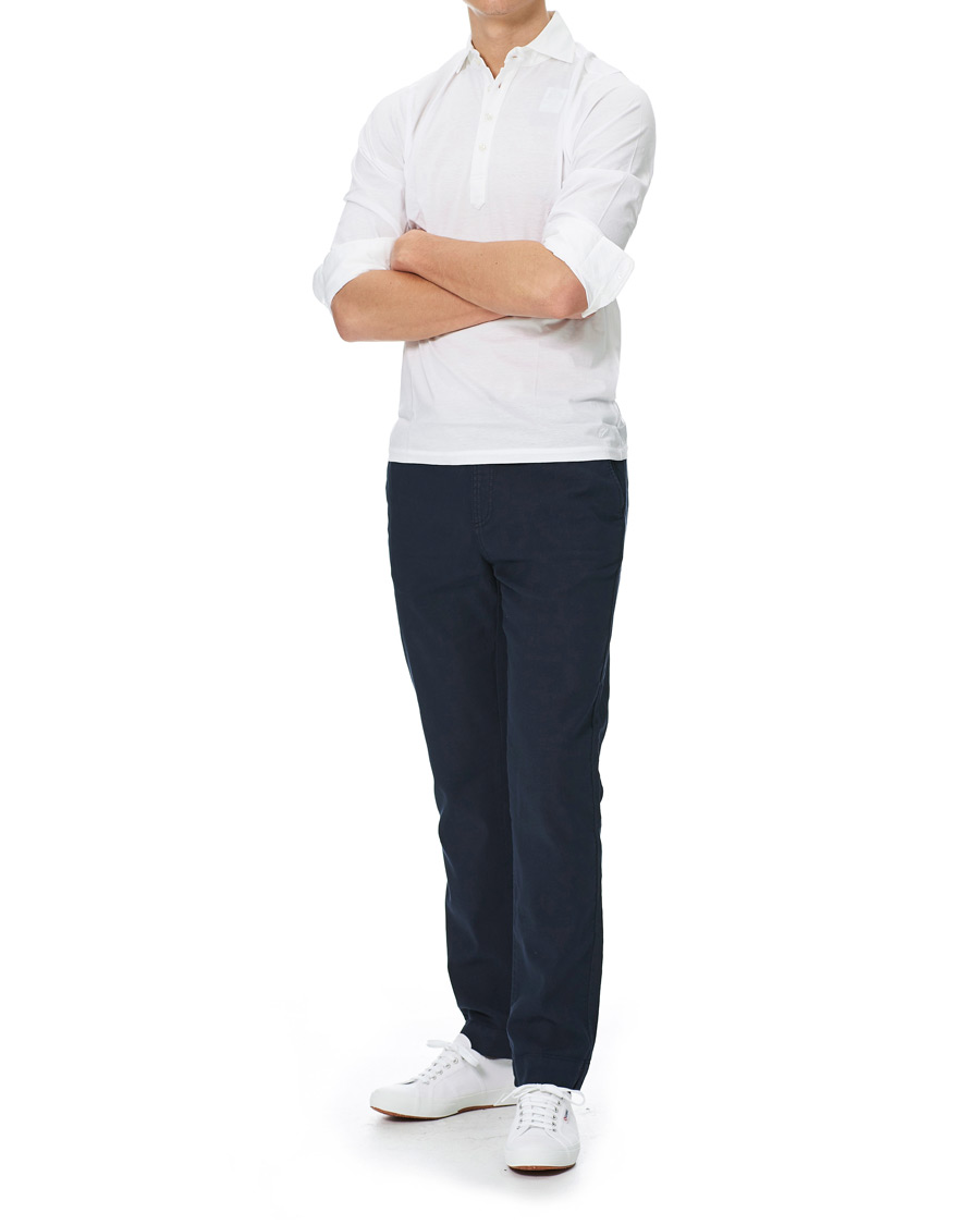 Heren | Broeken | Morris | Winward Linen Drawstring Pants Blue