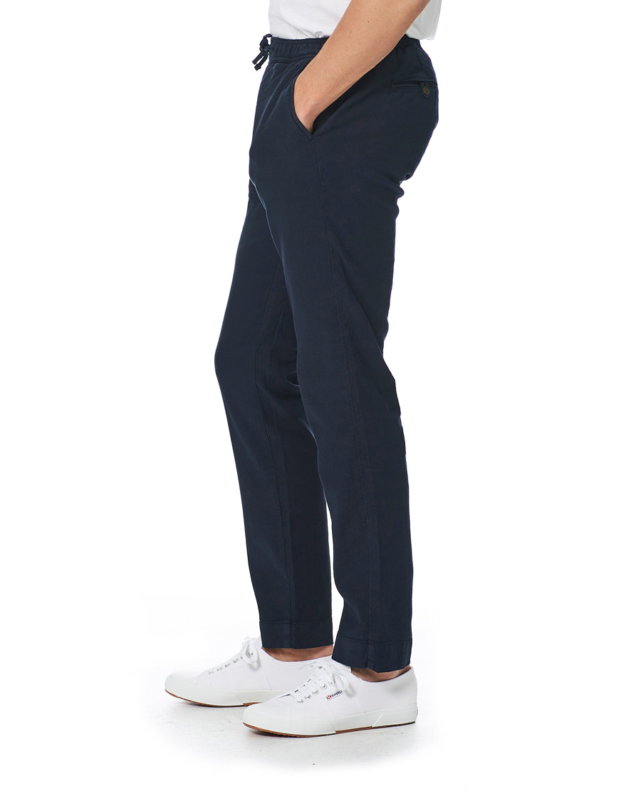 Heren | Broeken | Morris | Winward Linen Drawstring Pants Blue