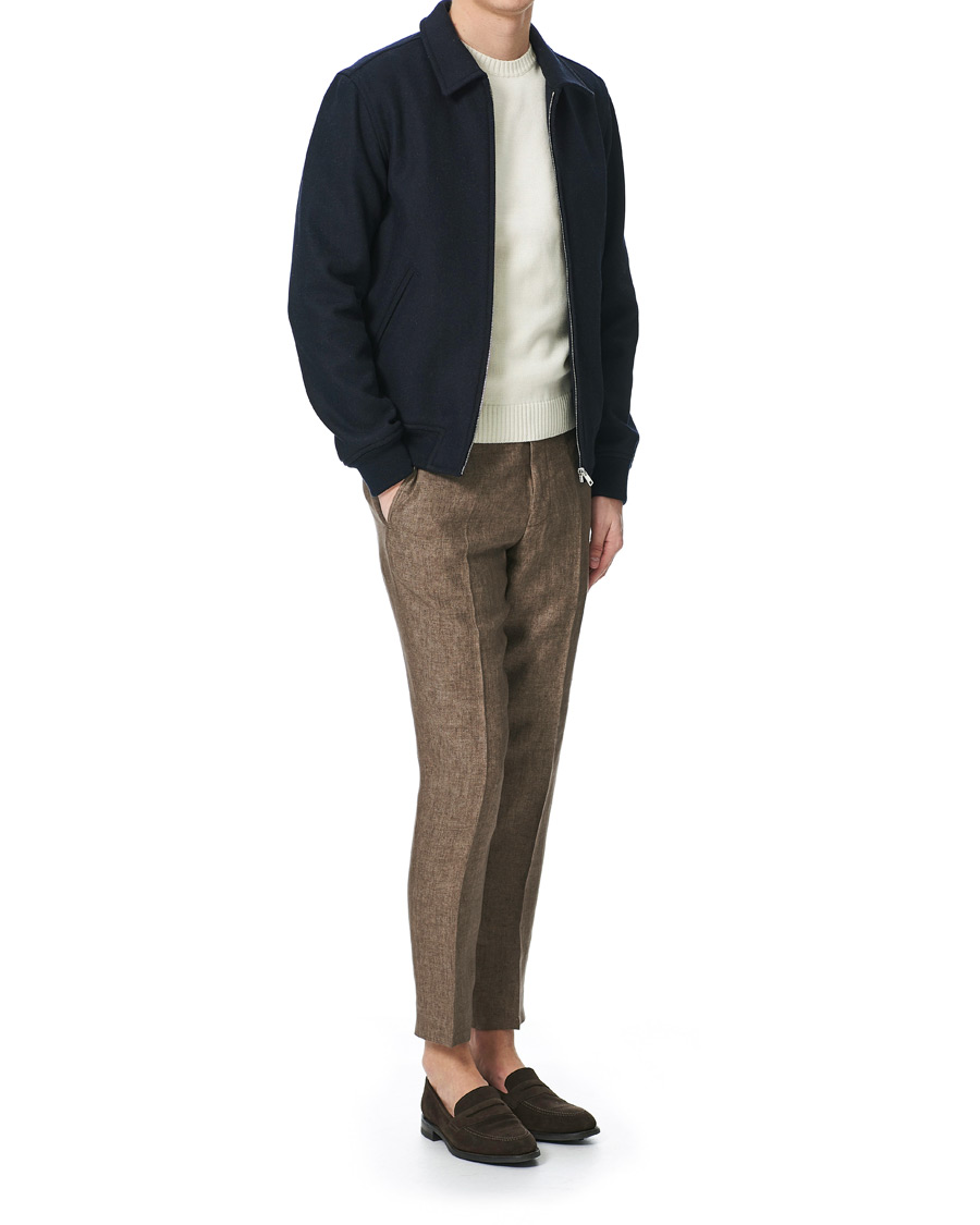 Homme | Pantalons | Morris | Rodney Linen Trousers Brown